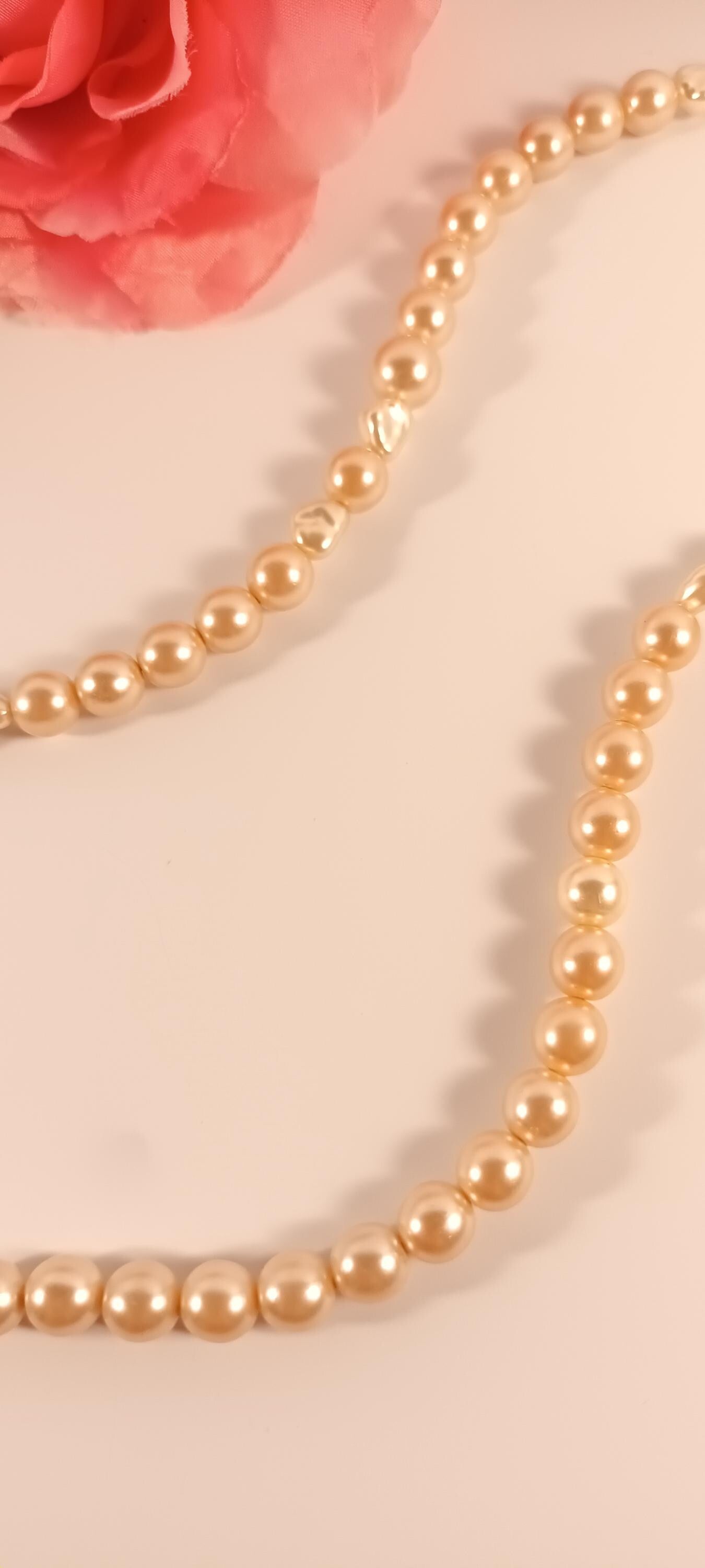 Pearly Rose Keychain