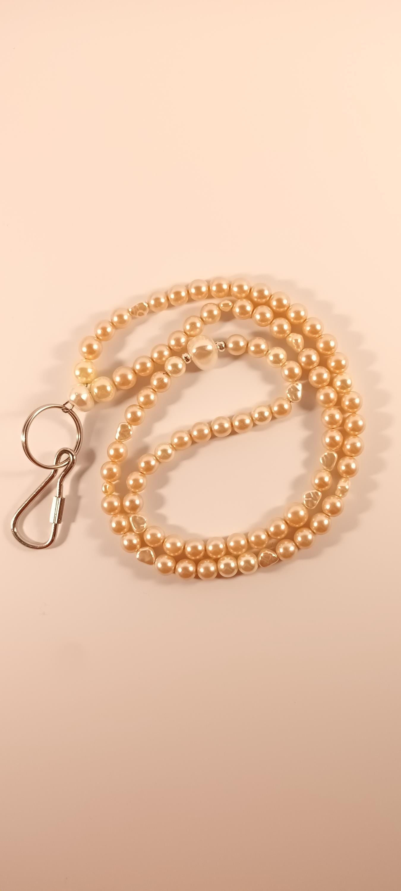 Pearly Rose Keychain